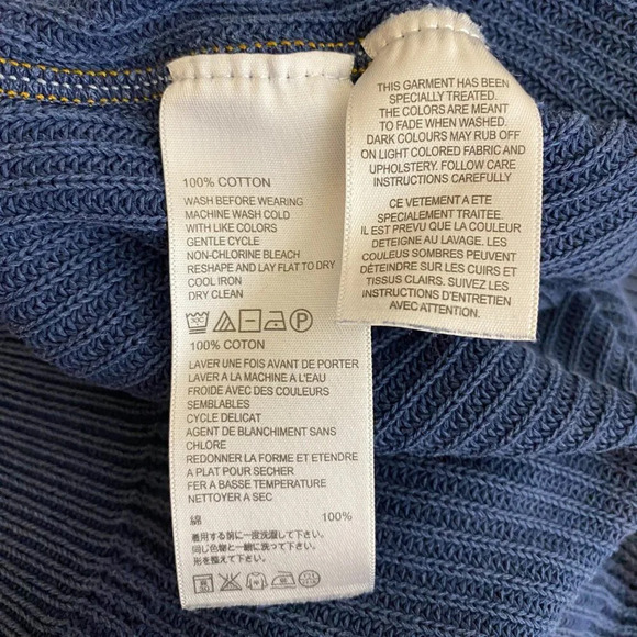 Tommy Bahama Jeans 1/4 Zip Ribbed Knit Pullover Sweater Men's XXL Blue Stretch - Picture 12 of 12